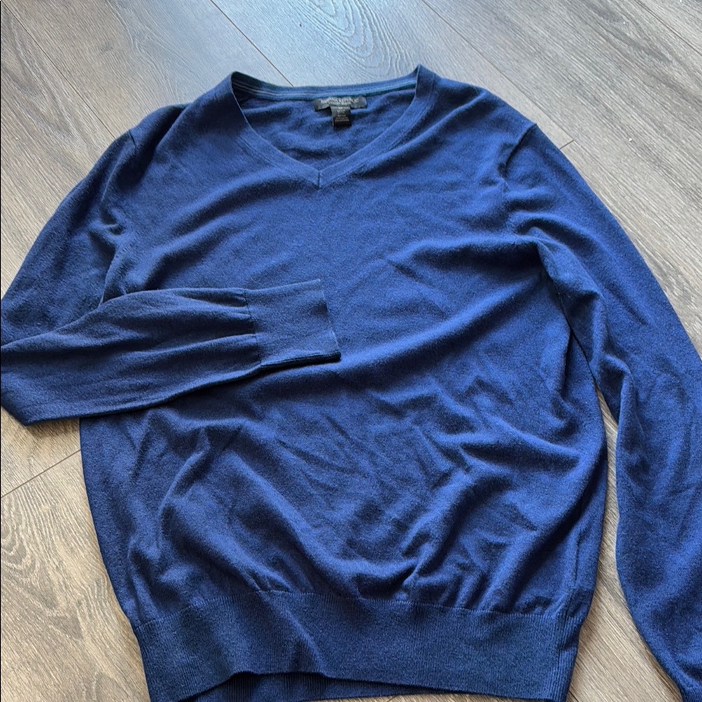 Banana Republic Blue V-Neck Sweater
